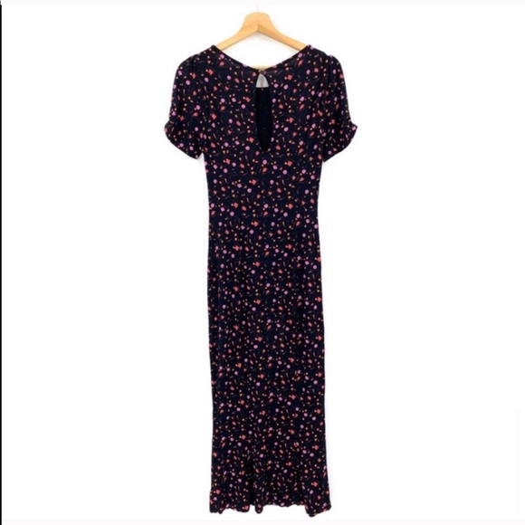 NWOT FREE PEOPLE floral puff sleeve midi dress - Picture 12 of 16